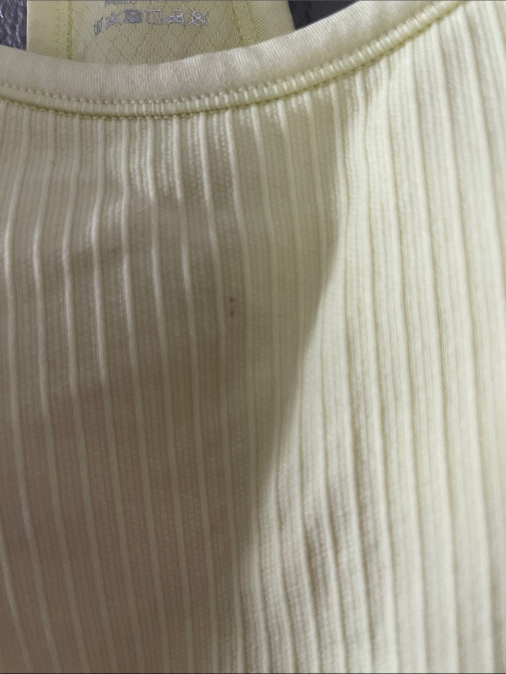 Ribbed Lemon Racerback Tank Top - Picture 3 of 3
